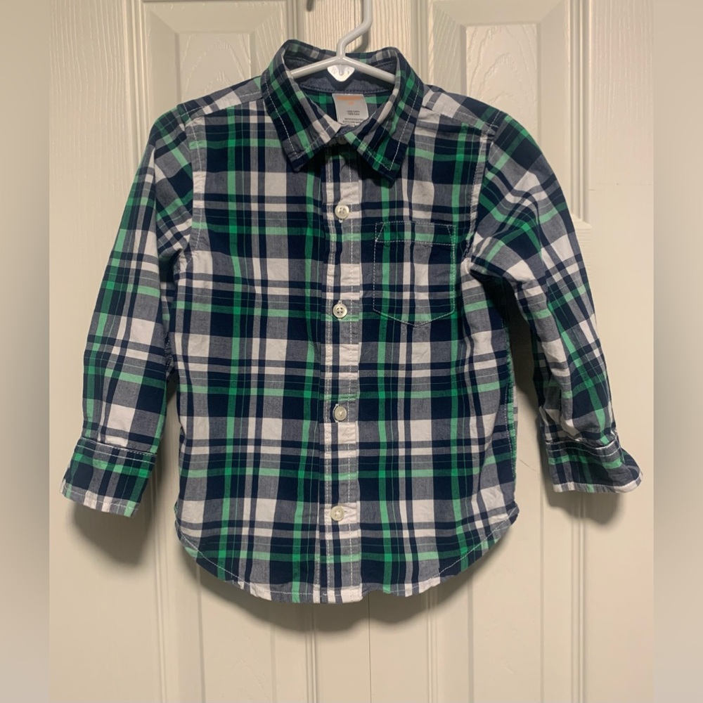 Gymboree Boys Plaid Button Down Shirt Size 2T